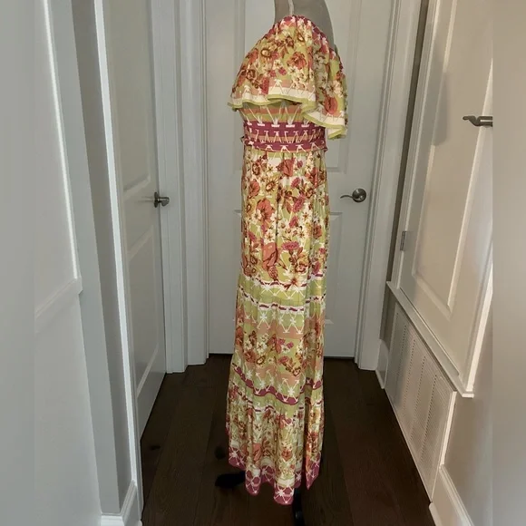 NWT! Flying Tomato Juno Floral Garden Off the Shoulder Maxi Dress Size Medium - Picture 11 of 13